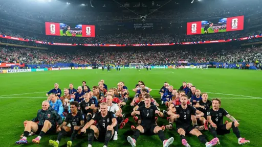 Selección de Noruega hace el famoso 