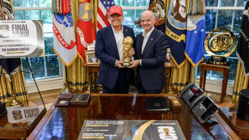 Trump junto con el presidente de la FIFA en la Casa Blanca ,@WhiteHouse