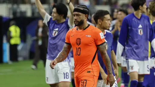 Memphis Depay, de Países Bajos, luego del empate contra Japón en el primer juego de su grupo del Mundial 2026 ,EFE