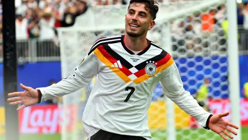 Kai Havertz, de Alemania, al celebrar un gol contra Curazao ,EFE