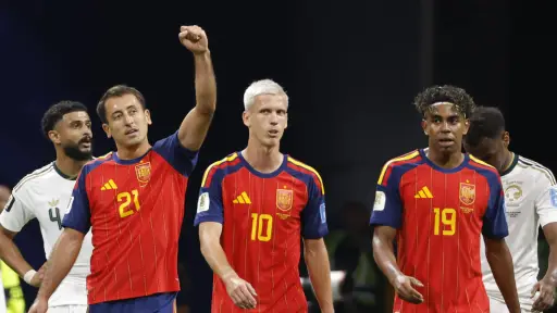 Celebración de España ante Arabia Saudita en el Mundial 2026 - EFE