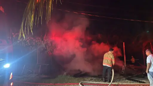 El incendio no dejó personas heridas. ,Bomberos Voluntarios.