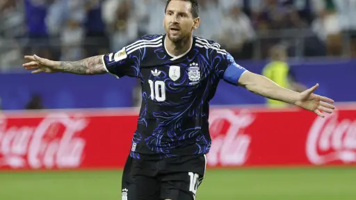 Messi celebra su gol ante Jordania en el Mundial 2026. ,Agencia EFE