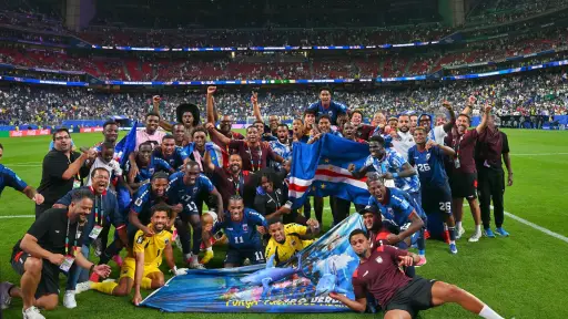 Celebración de Cabo Verde tras clasificar a los dieciseisavos del Mundial 2026. ,EFE