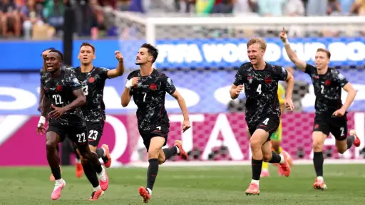 Celebración de Canadá ante Sudáfrica - FIFA