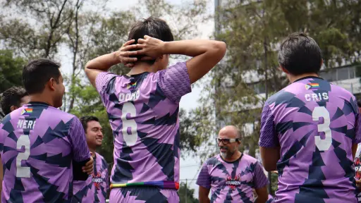 Integrantes del colectivo Kraken participan en un entrenamiento este sábado, en Ciudad de México