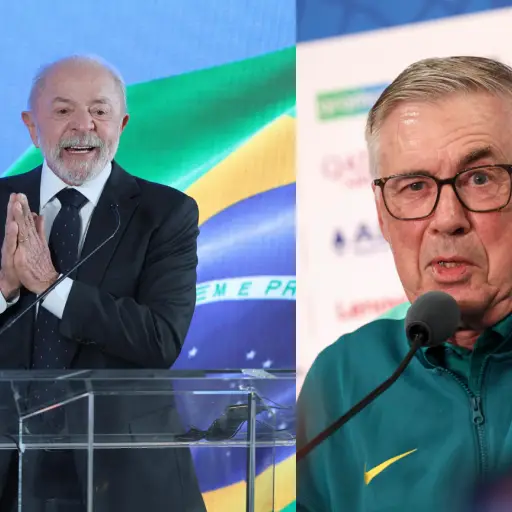 Lula, presidente de Brasil, y Acelotti, técnico de la Canarinha ,Agencias