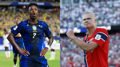 Vinícius vs Haaland, uno de los atractivos de la jornada de octavos de final del Mundial 2026 ,