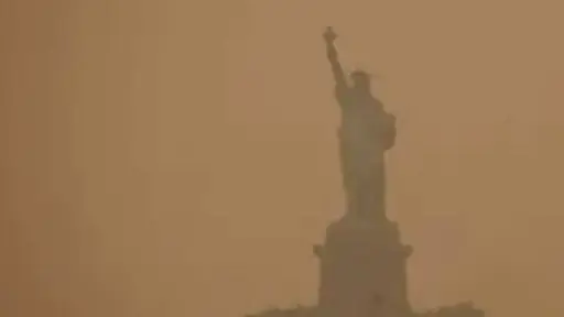El humo de los incendios en Canadá. ,Redes sociales. 