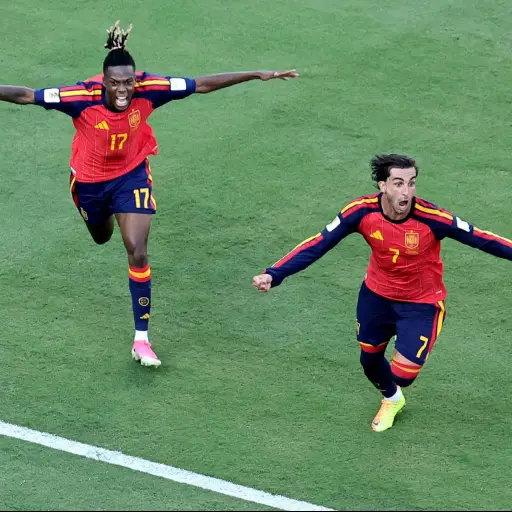 Celebración de Ferran Torres en la final del Mundial - EFE