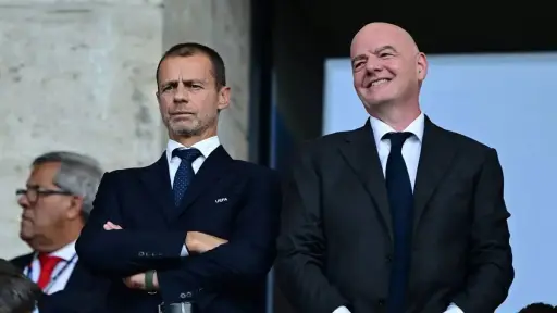 Aleksander Ceferin y Gianni Infantino, presidentes de la UEFA y FIFA - RR.SS: