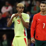Lamine Yamal y Cristiano Ronaldo ,EFE