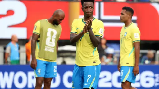 Vinícius habló sobre por qué no tiro el penal frente a Noruega ,EFE