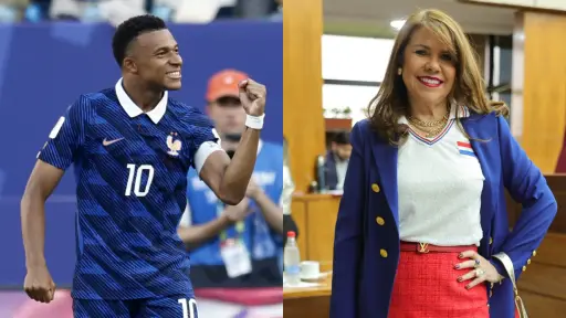 Kylian Mbappé contesta a senadora Celeste Amarilla  