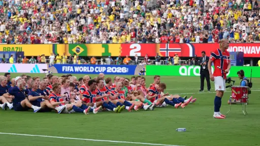 La celebración de la selección de Noruega, el 