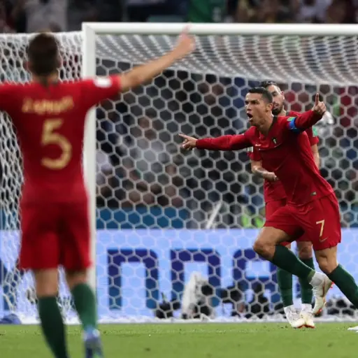 Cristiano Ronaldo anotó un triplete ante España en 2018 - EFE