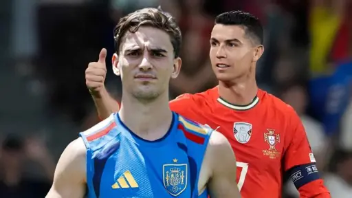 Gavi defiende a Cristiano Ronaldo de las críticas - RR.SS.