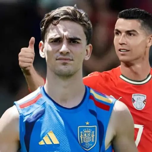 Gavi defiende a Cristiano Ronaldo de las críticas - RR.SS.