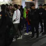 Integrantes de la Policía de México custodian el hotel de concentración de la selección de Inglaterra en Ciudad de México ,Agencia EFE