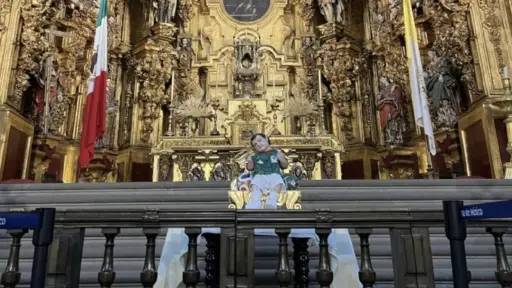 El Niño Dios vestido de la Selección Mexicana se vuelve un símbolo de fe y esperanza. ,David Galicia Sánchez / Redes sociales. 
