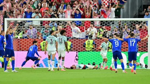 Gol anulado a Croacia en el partido ante Portugal por el Mundial 2026 - EFE