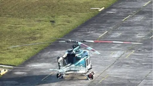 Sus restos llegaron aproximadamente a las 2:00 horas a la Fuerza Aérea Guatemalteca en un helicóptero. ,Conred