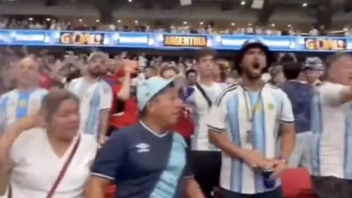 Un guatemalteco se roba las miradas en pleno Argentina vs. Egipto por inesperada intervención. ,Captura de pantalla video de TikTok..