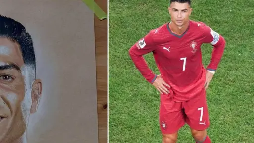 Dibujo de Cristiano Ronaldo ,Redes sociales