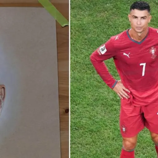 Dibujo de Cristiano Ronaldo ,Redes sociales
