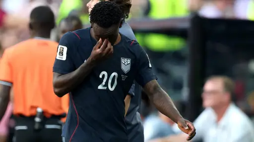 El estadounidense Folarin Balogun durante el partido ante Bélgica el pasado lunes. ,EFE