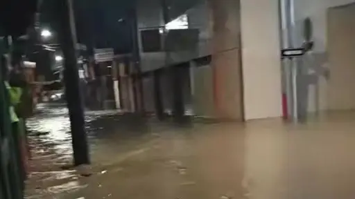 Área inundada tras fuertes lluvias en Alta Verapaz. ,Conred