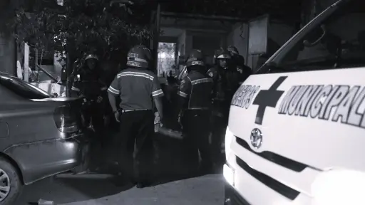 Dentro de una vivienda de Boca del Monte fueron asesinados al menos siete personas. ,Bomberos Municipales.