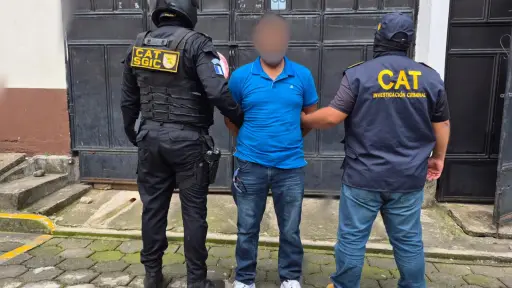 El extraditable será enviado ante la justicia de EE. UU. reportó la PNC. ,PNC de Guatemala.