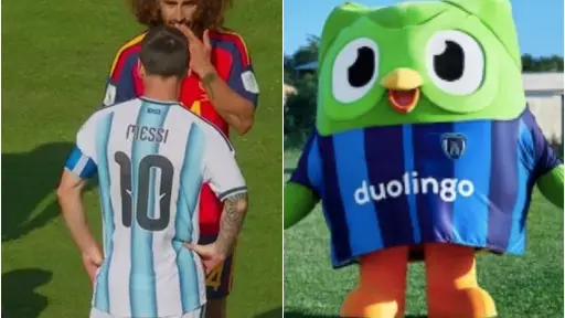 Duolingo publicó mensaje sobre Messi. ,Redes sociales. 