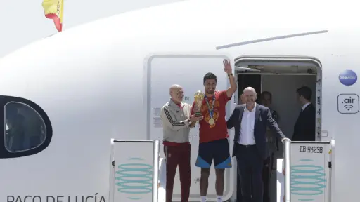 La Roja ya se encuentra en España para celebrar el Mundial - EFE