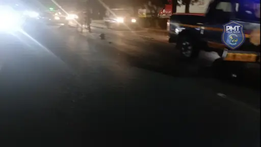 Un motorista perdió la vida tras un accidente en la calzada Aguilar Batres. ,PMT de Villa Nueva