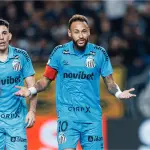 Neymar celebra el gol del Santos en los octavos de final de la Copa de Brasil - Santos FC