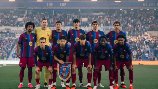 Once del Barcelona en partido amistoso ante el Birmingham City - FC Barcelona