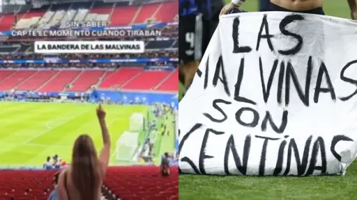 Así llegó la bandera de Malvinas a los jugadores de Argentina 