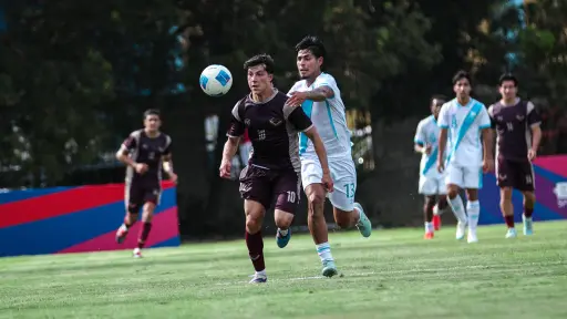 Selección de Guatemala en duelo ante Venezuela 