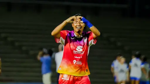 Celebración de Aisha Solórzano ante el Cruz Azul - FC Juárez