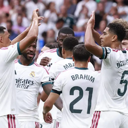 Celebración del Real Madrid en el triunfo ante el Málaga - EFE