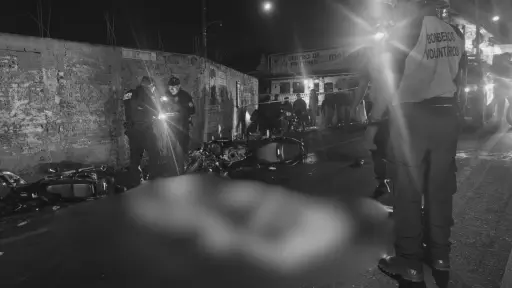 El accidente de Chimaltenago dejó dos motoristas muertos. ,Bomberos Voluntarios.