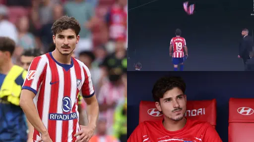Julián Álvarez en el partido de LaLiga ante Villarreal 