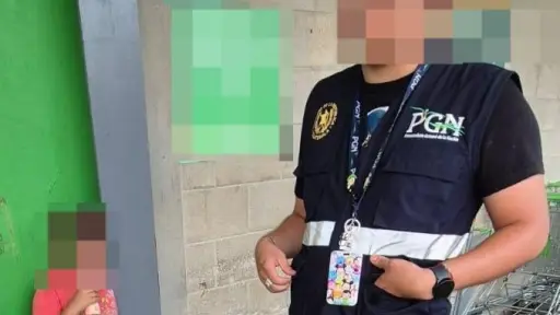 La pequeña fue llevada ante un familiar.  ,PGN de Guatemala.