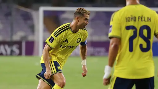Cristiano Ronaldo en un partido de la Champions Asiática - Al Nassr
