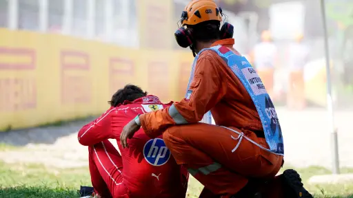 Charles Leclerc sufrió un accidente en el Gran Premio de Monza - F1