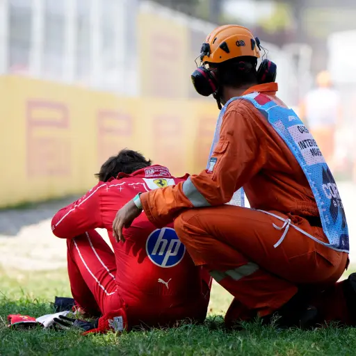 Charles Leclerc sufrió un accidente en el Gran Premio de Monza - F1