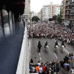 Protesta de la afición de Valencia tras la derrota ante Barcelona 