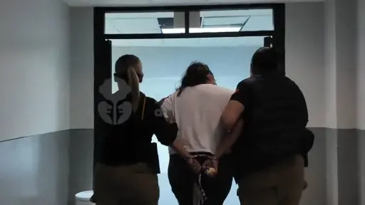 Mujer capturada por crueldad animal  ,Captura de video